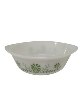 Vintage Glasbake Green Daisy 1.5 Quart Baking Dish